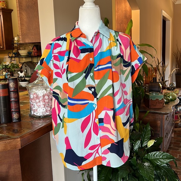 Jodifl vibrant print top szS - Picture 3 of 12